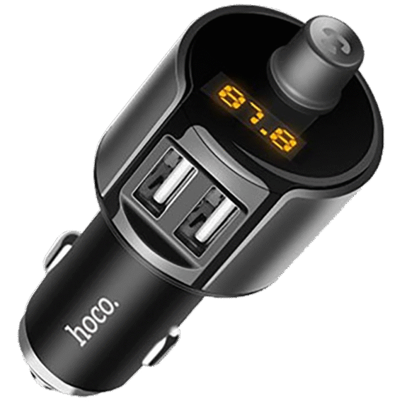 hoco. FM modulator, BT handsfree, 12 V/24 V, 2 x USB 2,4 A - E19 Smart, BT, FM, Charger - Image 3