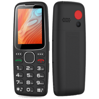 MeanIT Telefon mobilni, 2.4" ekran, SOS dugme, crni - Senior 10 Plus, Crni
