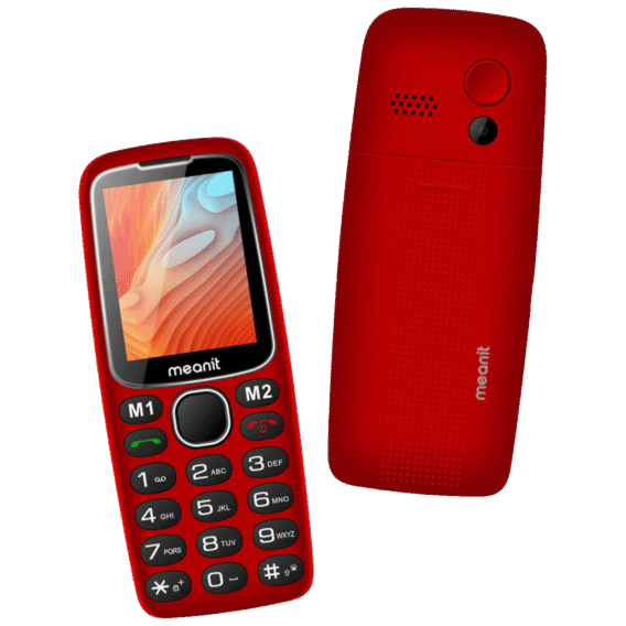 MeanIT Telefon mobilni, 2.4" ekran, SOS dugme, crni - Senior 10 Plus, Crveni - Image 2