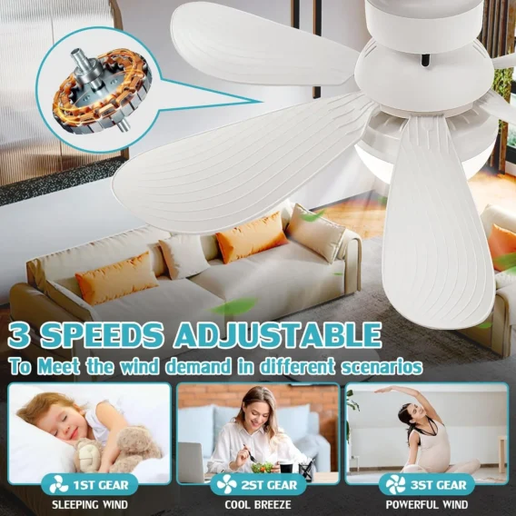 Led Luster Sa Ventilatorem 40W - Image 6