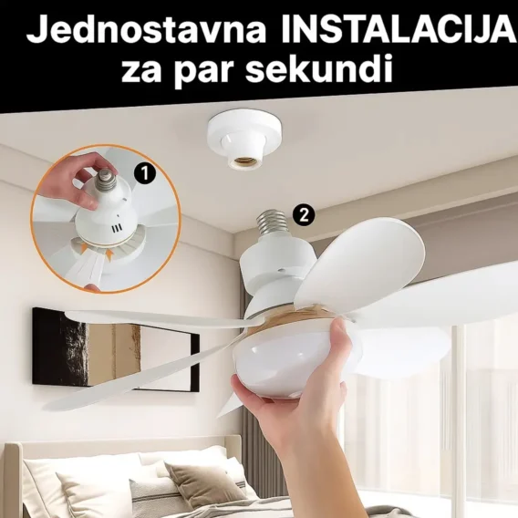 Led Luster Sa Ventilatorem 40W - Image 2