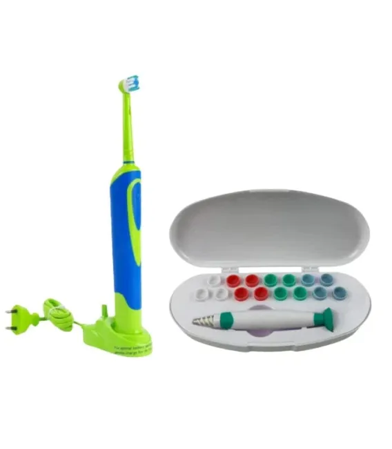 Set Električna četkica za zube plava & čistač za uši spirala