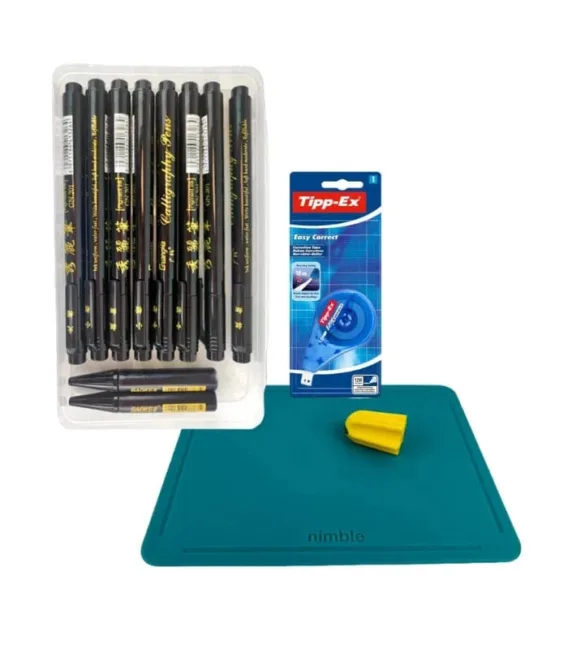 Set korektor, sekač za papir & kaligrafske olovke