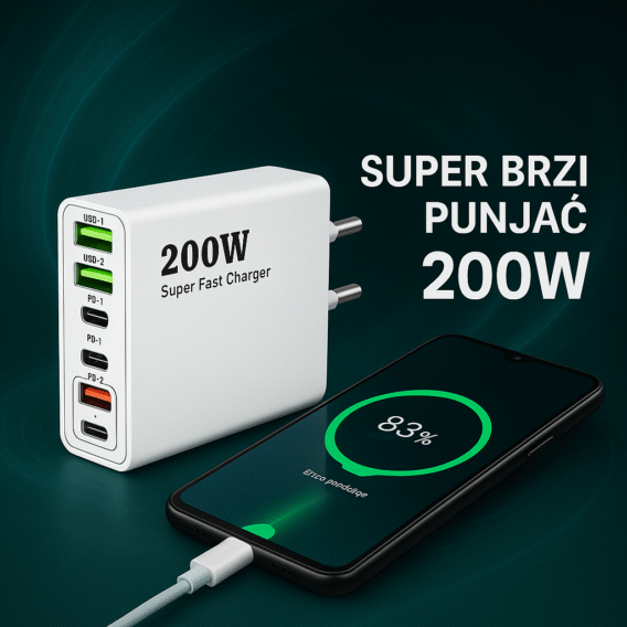 Super Punjač Sa 6 Portova 200W - Image 2
