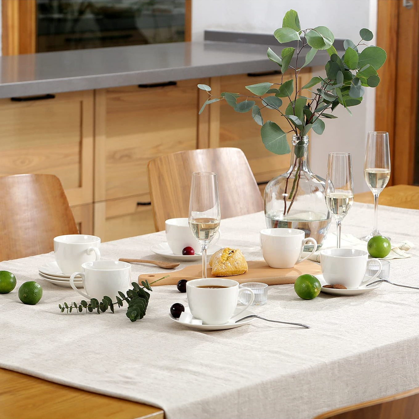 Set šoljica SUNTUN od 12 delova beli - CLASSIC okrugle