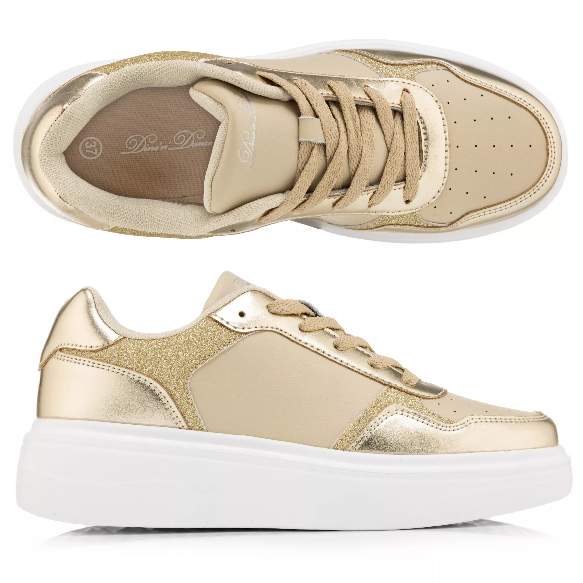 DINE `N` DANCE zlatne patike