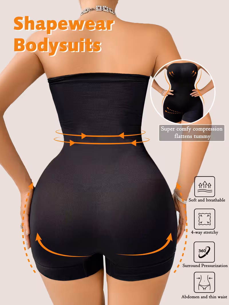 Bodi Steznik Sa Nogavicama Bez Bretela - Slika 2