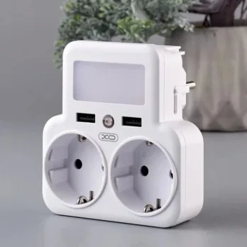 Utičnica sa noćnim svetlom i USB-om 3u1