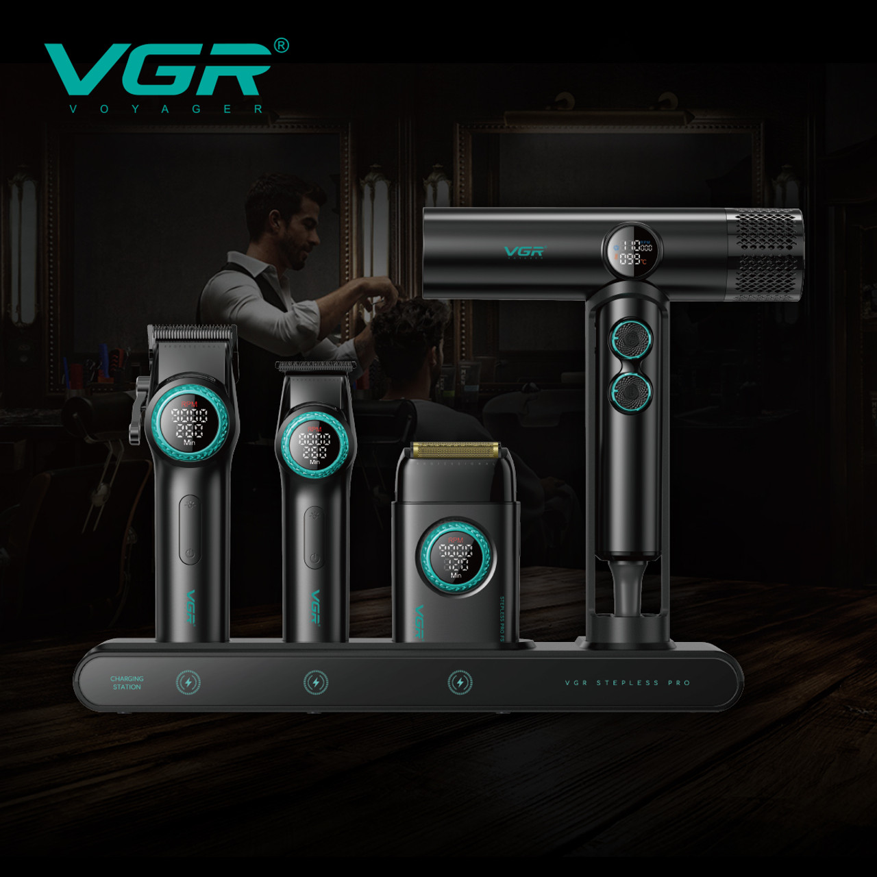 VGR Stepless Pro 4 u 1 Profesionalni set za šišanje - Slika 5